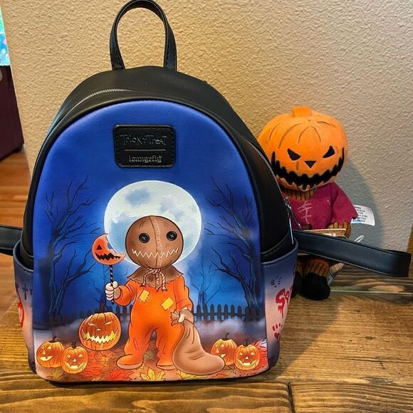 Trick r Treat Loungefly Sam Mini Backpack NWOT Halloween Town Pumpkin Head main image 13